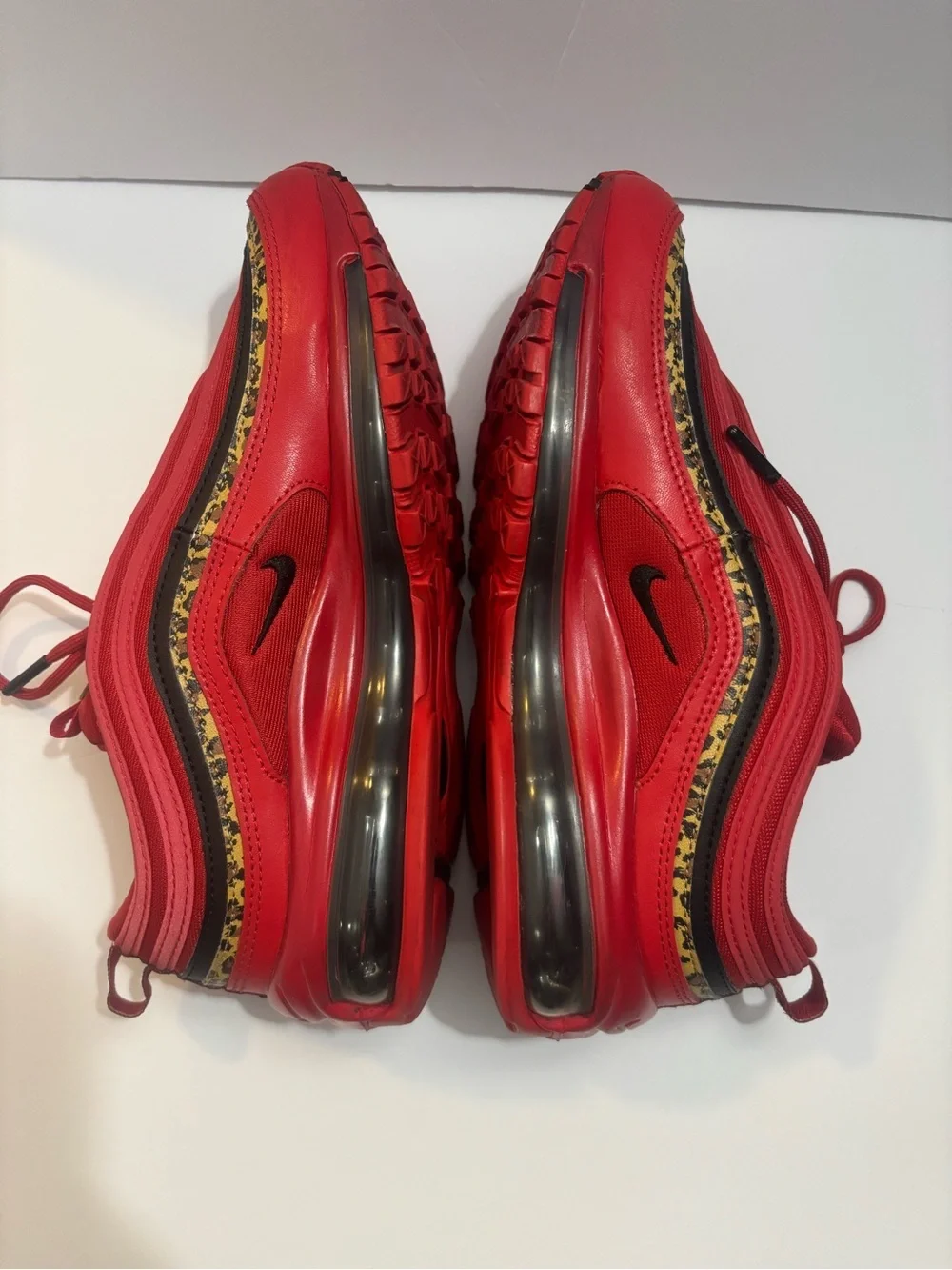 Nike Air Max 97 University Bright Red Woman's Size 8 Leopard BV6113-600